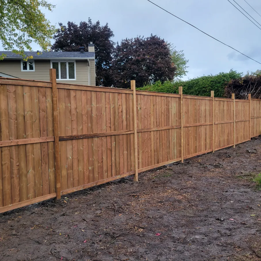 Vertical Pressure Treated Fence in Ottawa